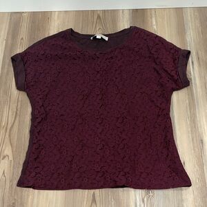 Loft size small lined lace top